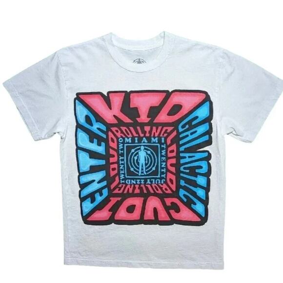 Kid Cudi Entergalactic Rolling Loud July 22 Miami White Tour T-Shirt New w/o Tag - Picture 1 of 4